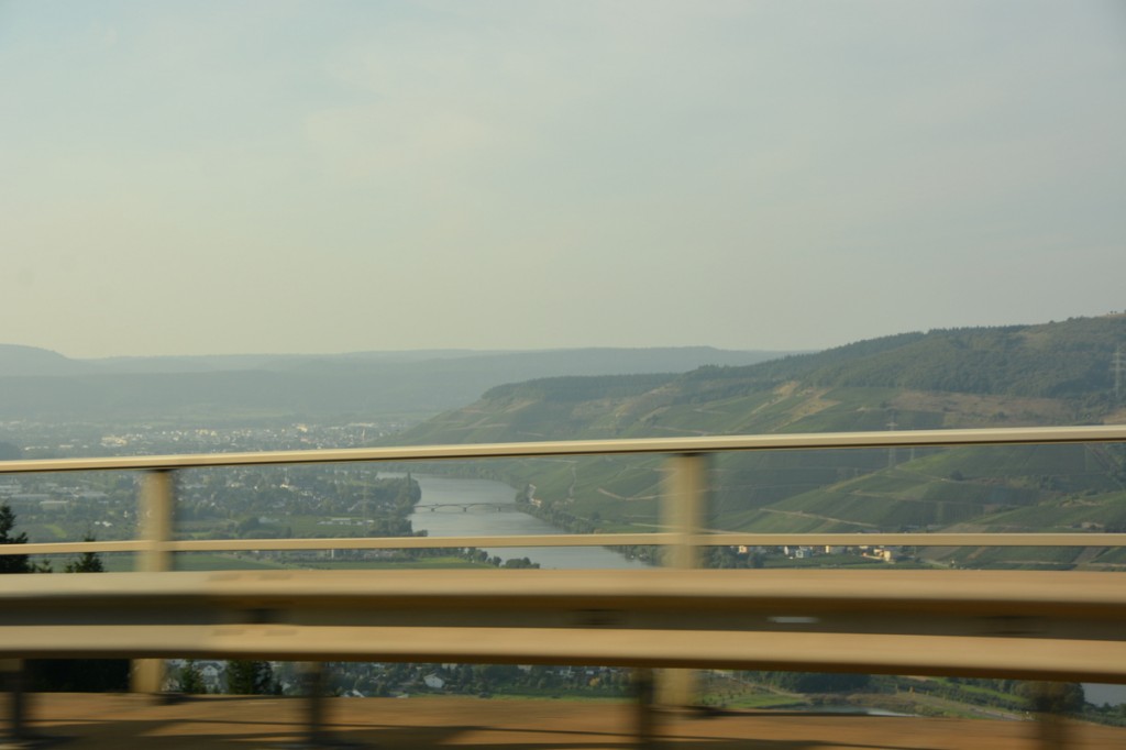 On our way in to Trier, overlooking the Mosel